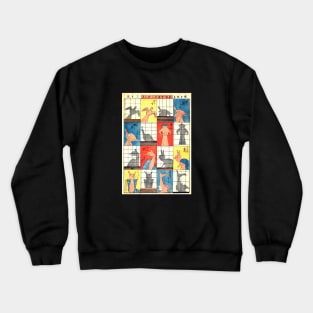 Japanese shadow puppets Crewneck Sweatshirt